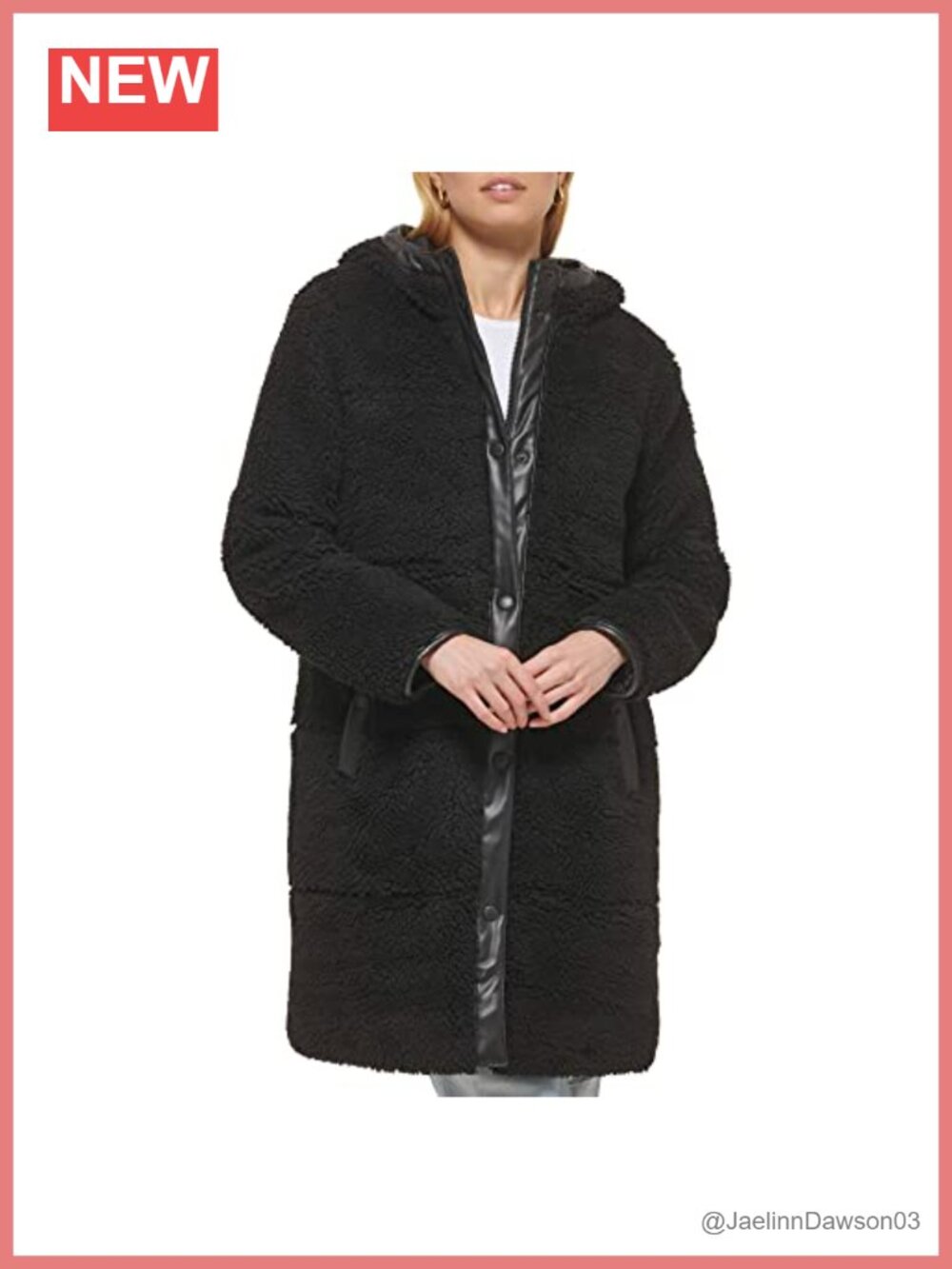 Levi's Full Length Sherpa Quilted Parka Jacket Hooded Faux Leather Trim